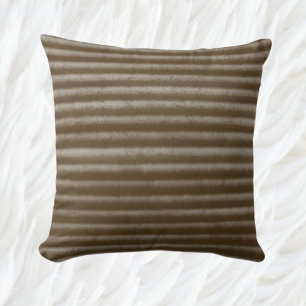 Coussin Grandes lignes modernes Brown et blanc