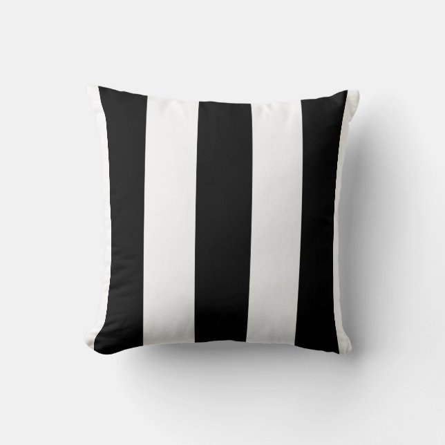 Coussin Grandes Noires Et Blanches (Recto)