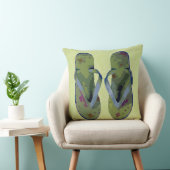 Coussin Grandes tongs numériques Vert et Bleu (Chaise)