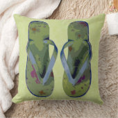Coussin Grandes tongs numériques Vert et Bleu (Couverture)