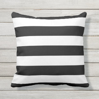 Coussin Grandes touches modernes en noir et blanc