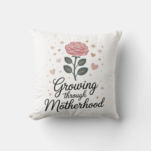 Coussin Grandir grâce à la maternité – Idée de cadeau pour (Recto)