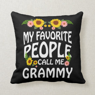 Coussin Grandma Gift My Favori People Call Me Grammy