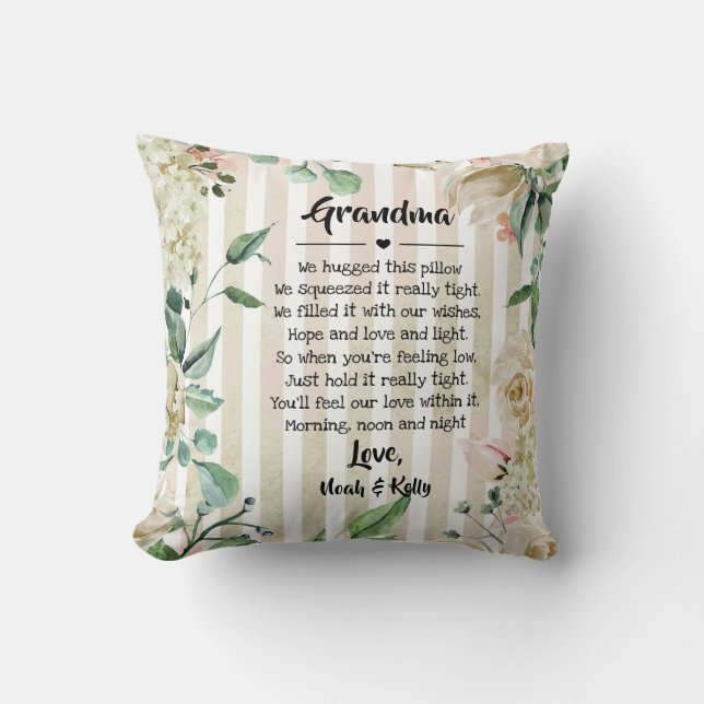 Coussin Grandma Grammy Nana de Grandkids (Recto)