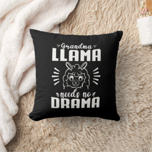 Coussin Grandma Llama N'A Pas Besoin De Drame Mignonne Lla