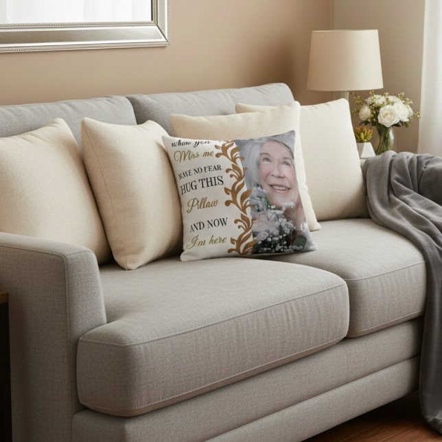Coussin Grandma Remembrance Pillow with Photo (Créateur téléchargé)