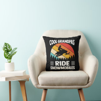 Coussin Grandpas cool Circuler Motoneiges coucher de solei