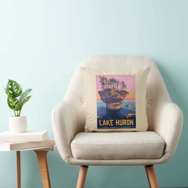 Coussin Grands Lacs | Lac Huron (Chaise)
