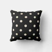 Coussin Grands pois antique blanc et noir (Verso)