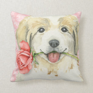 Coussin Grands Pyrénées roses de Valentine