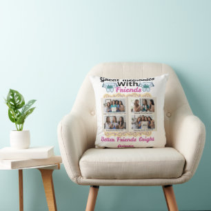 Coussin Grands Souvenirs avec des Amis Cadeau Personnalisé