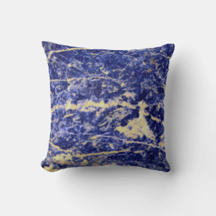 Coussin Granit bleu moderne, marbre bleu, pierre bleue