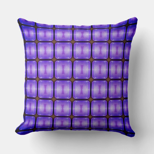 Coussin Graphe Violet Couleur Carré de Surprises Design (Recto)