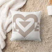 Coussin Graphique d'amour cool, gris (Couverture)