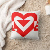 Coussin Graphique d'amour cool, Rouge (Couverture)