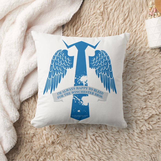 Coussin Graphique de citation de Cravate de Castiel surnat (Couverture)