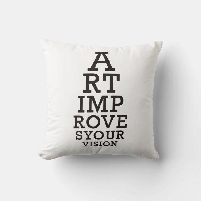 Coussin Graphique de contrôle de la vision L'art améliore  (Recto)