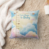 Coussin Graphique de croissance Pastel Cloud "De la bosse (Couverture)