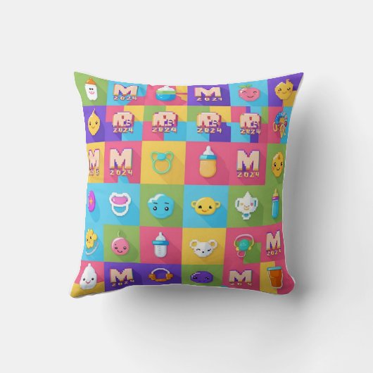 Coussin Graphique de croissance Pastel Cloud "De la bosse  (Verso)