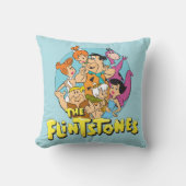 Coussin Graphique de la famille Pierrafeu et Roubles (Recto)