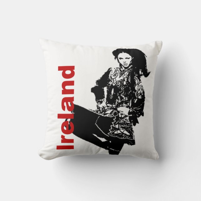 Coussin graphique de l'Irlande (Recto)