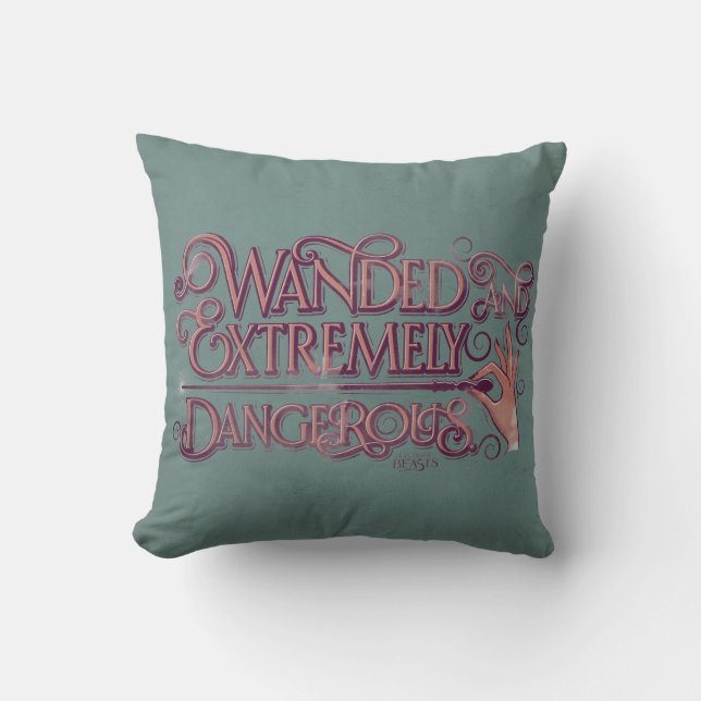 Coussin Graphique Débordé Et Extrêmement Dangereux - Rose (Recto)