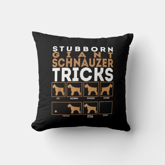 Coussin Graphique des Trucs de Chien Schnauzer, un géant t (Recto)