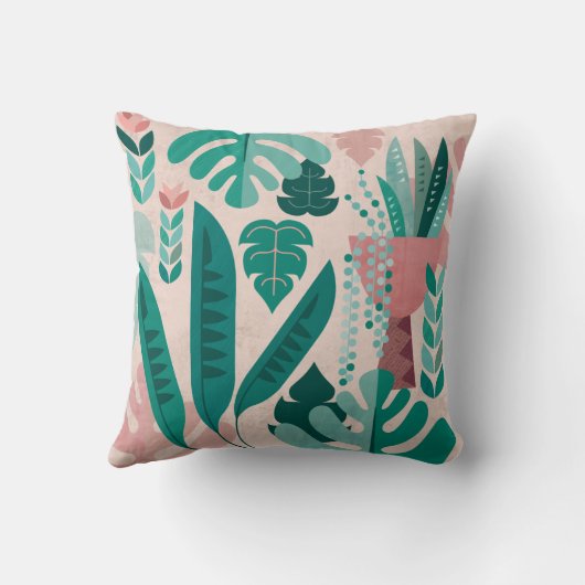 Coussin graphique du feuillage ménager (Verso)