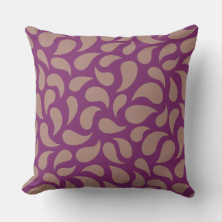 Coussin Graphique feuille violette
