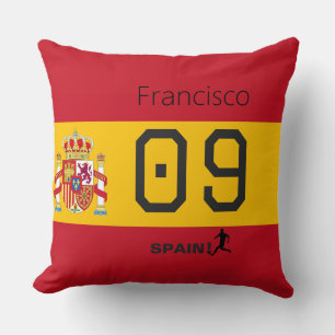 Coussin Graphique personnalisé d'athlète de football natio