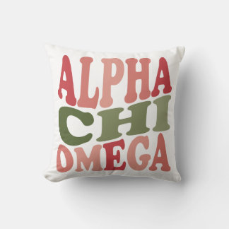 Coussin Graphique Rétro Empilé Groovy Alpha Chi Omega