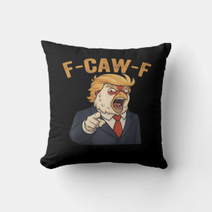 Coussin Graphique Vintage Anti-Classique F-Caw-F Poulet