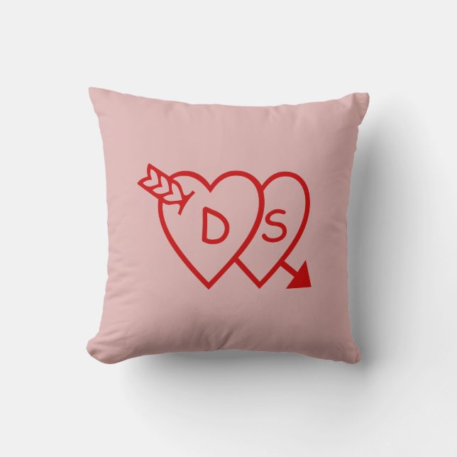 Coussin - Graphiques de coeur de Valentine (Recto)