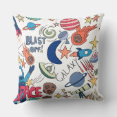 Coussin Graphiques De Doodle Thématiques Space Pour Enfant (Verso)