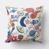 Coussin Graphiques De Doodle Thématiques Space Pour Enfant (Recto)