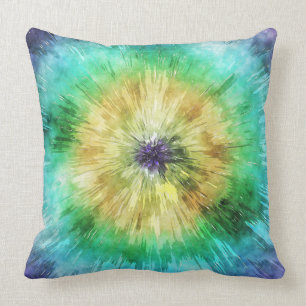 Coussin Graphisme coloré de teinture de nouilles