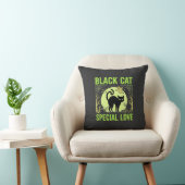 Coussin Graphisme d'amour spécial chat noir Halloween (Chaise)