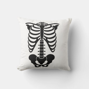 Coussin Graphisme de cage thoracique de squelette anatomiq