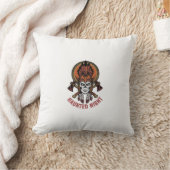Coussin Graphisme de gravure de guerrier Halloween vintage (Couverture)