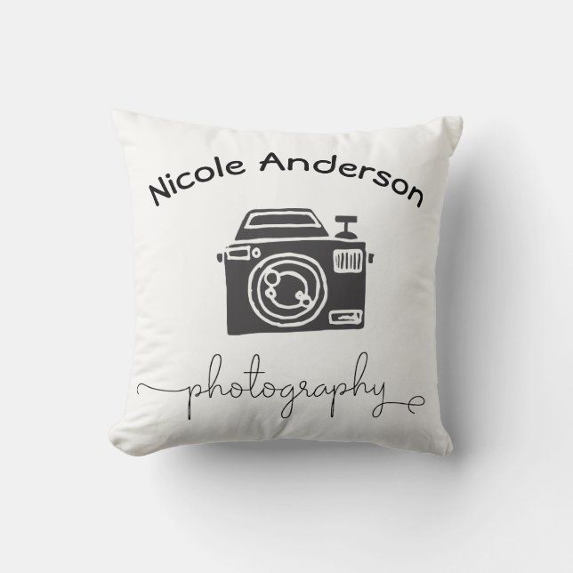 Coussin Graphisme de logo minimal moderne pour appareil ph (Recto)
