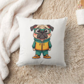 Coussin Graphisme de mode de rue de dessin animé de chien  (Couverture)