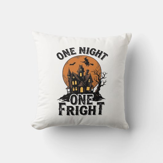Coussin Graphisme de sorcière de lune de Halloween hanté v (Recto)