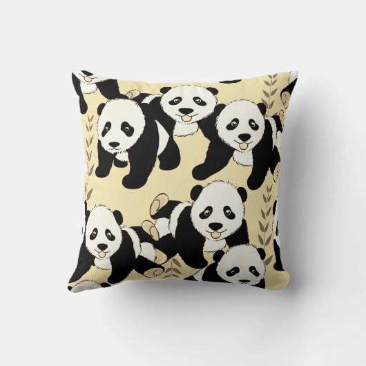 Coussin Graphisme des ours de panda (Verso)