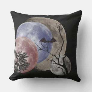 Coussin Graphisme effrayant de lune