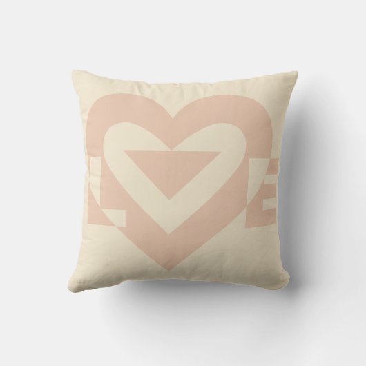 Coussin Graphisme mignon, Beige crème (Verso)
