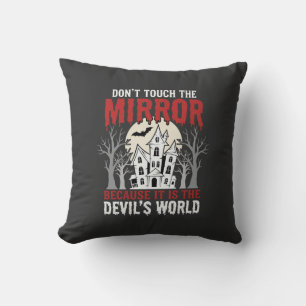 Coussin Graphisme Monde des Diables Miroir Hanté Halloween