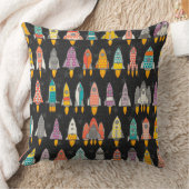 Coussin graphite de roquettes rétro (Couverture)