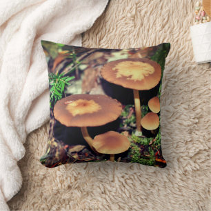 Coussin Grappe de champignons Brown sauvages