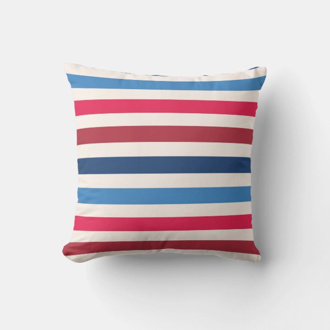 Coussin Gras bandes patriotiques (Recto)