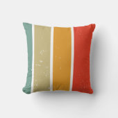 Coussin Gras Sunset Retro Rainbow Stripes (Recto)